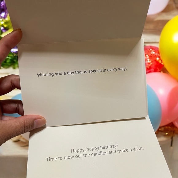 2 Pcs Birthday Greeting Cards with Envelopes Heartfelt Blessing Messages 🎊🎉🎈 - Picture 4 of 5